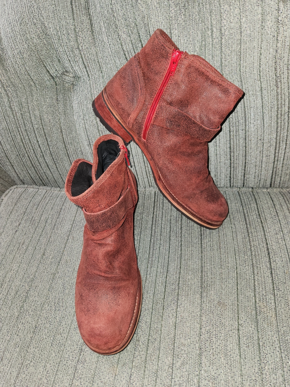 🍉Felmini 40 Ankle Booties in Rusty Red. - Picture 6 of 8
